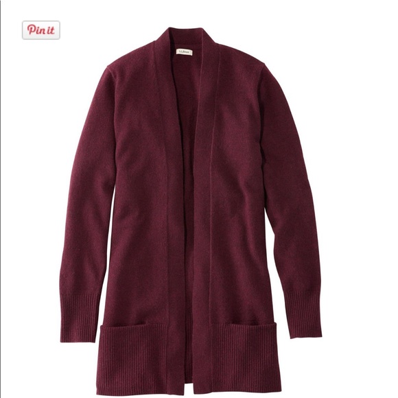 LL Bean 100% classic cashmere cardigan - Picture 1 of 9